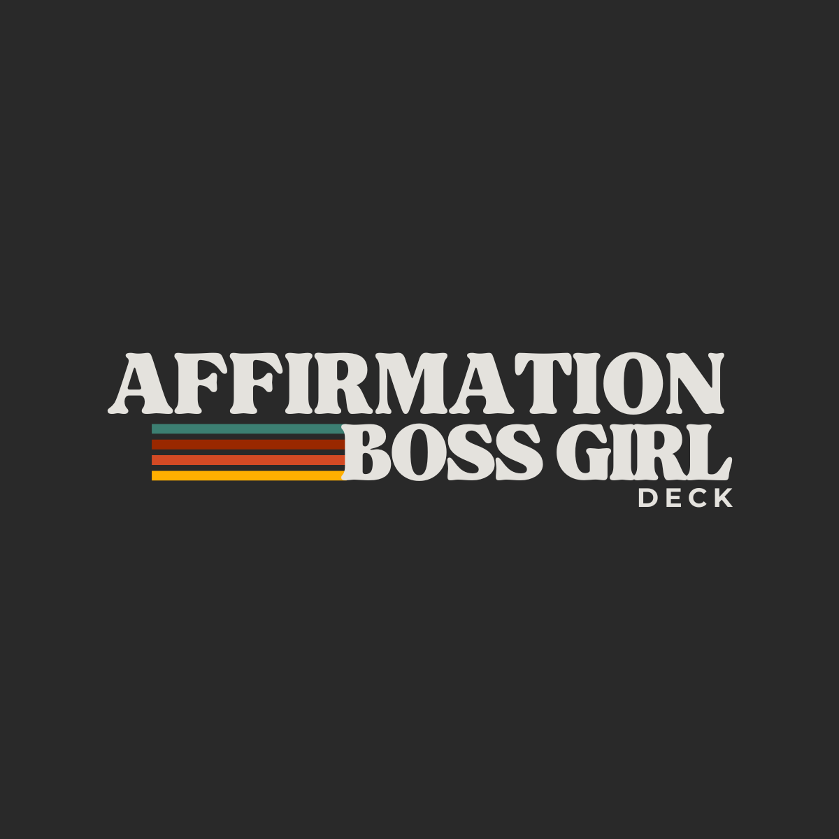 Boss Girl Affirmation Deck - 20 bold daily dose of power cards