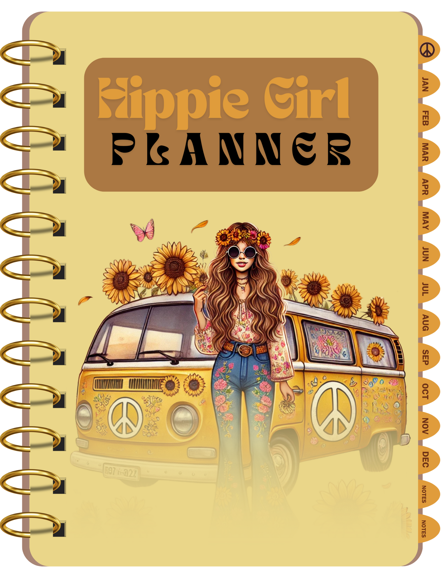 Hippie Girl Planner - Digital Download