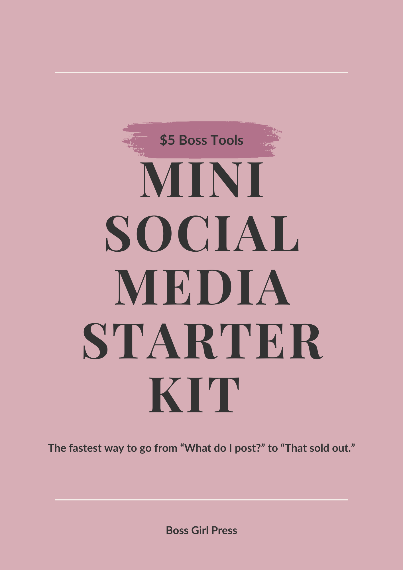 Boss Tools – Mini Social Media Starter Kit