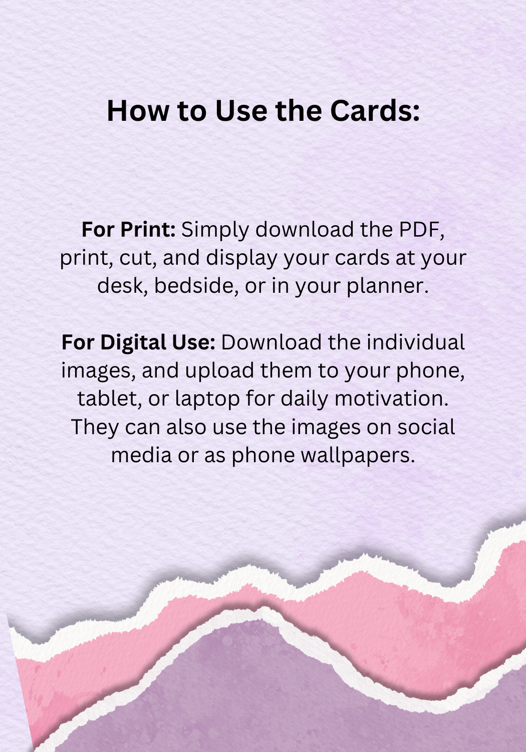 Self-Care Affirmation Cards (Digital & Printable)