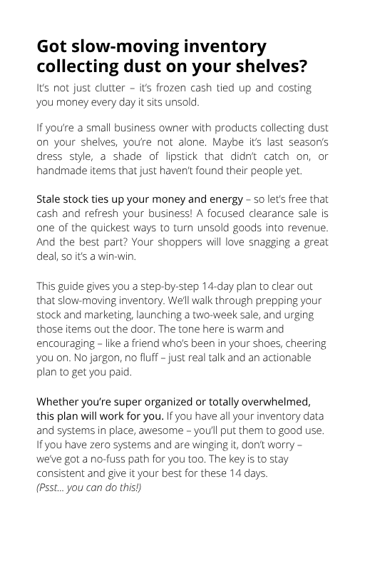 The Product Purge Playbook: 14 Days to Clear That Shelf