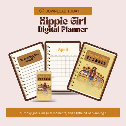 Hippie Girl Planner - Digital Download